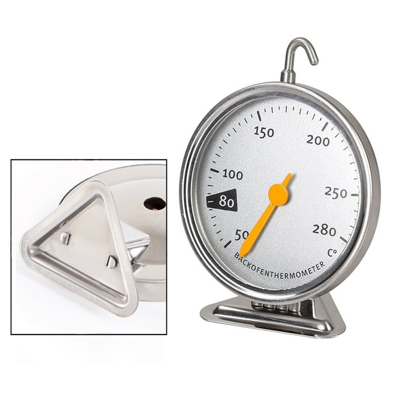 Itian Backofenthermometer, Ofenthermometer Edelstahl mit Großem Zifferblatt, Bratenthermometer Backofen Überwachung