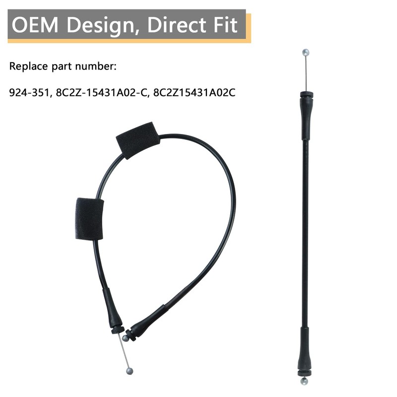 Rear Door Latch Cable Compatible for 1992-2014 Ford E150 E250