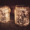 Hanging Solar Lantern Outdoor,Solar Lights Mercury Mason Jar Glass Hanging