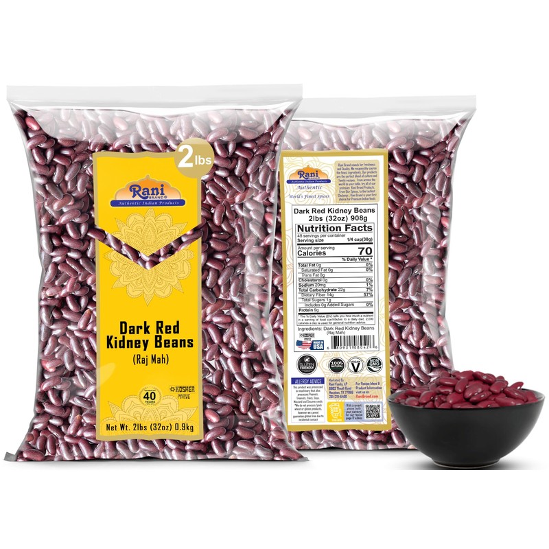 Rani Red Kidney Beans, Dark 32oz (2lbs) 908g ~ All