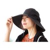 DreamHats Straw Hat with Large Bow (With Folding Button) UV