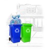 Hefty Recycling Large Trash/Garbage Bags (Blue, Drawstring, 30 Gallon, 36