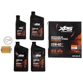 Can-Am New OEM 4T 5W-40 Synthetic Blend Oil Change Kit, Rotax 450 cc, 9779256