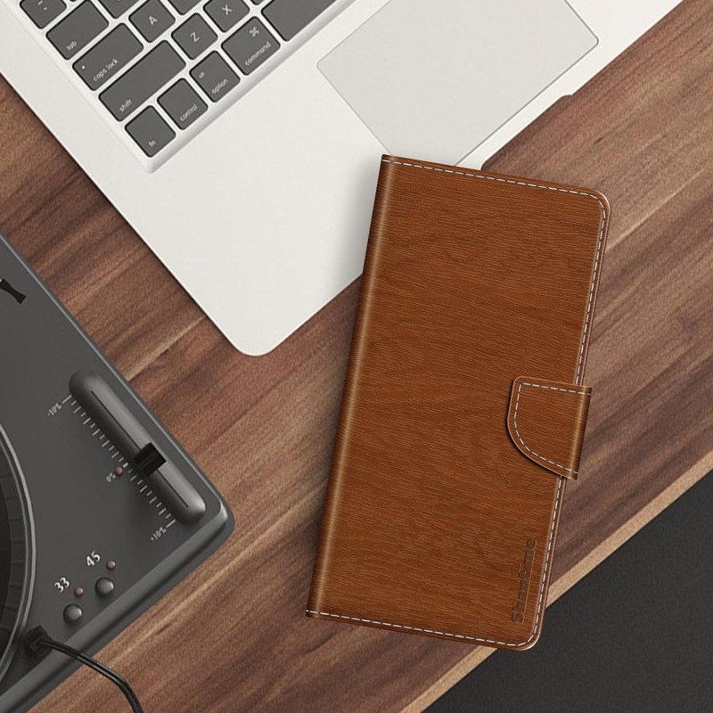 Shantime Leather Wallet Case Compatible with AGM Glory Qualcomm 5G,