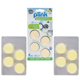 Compac Home Plink Appliance Freshener, Dishwasher, Washing Machine Cleaner, Water Activated, Fresh Lemon Scent, 12 Count