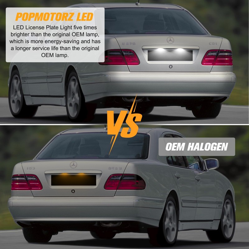 POPMOTORZ LED Number Plate Light for E-Class W124 E-Class Coupe