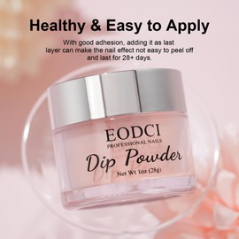 EODCI Nude Dip Powder Color, Nail Dipping Powder French Powder Pro Collection System Nail Art Starter Manicure Salon DIY at Home, Odor-Free&Long-Lasting, No Needed Nail Lamp Curing, 1 Oz