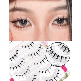 happykau False Eyelashes, 5 Pairs Natural False Eyelashes, Natural Eyelashes, Popular, Short Eyelashes, Actress Eyelashes, Thin Makeup, Lifestyle Makeup, Reusable Handmade False Eyelashes, DIY at Home