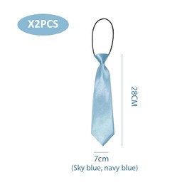 IDNVFY 2 small children's tie, short elastic tie, performance costume tie, performance costume accessories.
