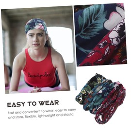 Healeved 12pcs Elastic Headbands for Yoga Sports Women Men Sweat Bands and Comfortable Portable Hair Band