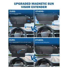 JoyTutus Car Sun Visor Extender, Sun Visor for Car Protects from Anti-Glare, UV Rays Car Visor Extender Sun Blocker Sun Windshield Sunshade for car SUV (2 Pack)