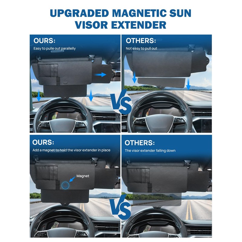 JoyTutus Car Sun Visor Extender, Sun Visor for Car Protects