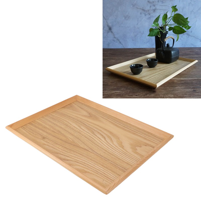 Rectangle Wood Tray Multifunctional Serving Tray for Fruit Food Pizza