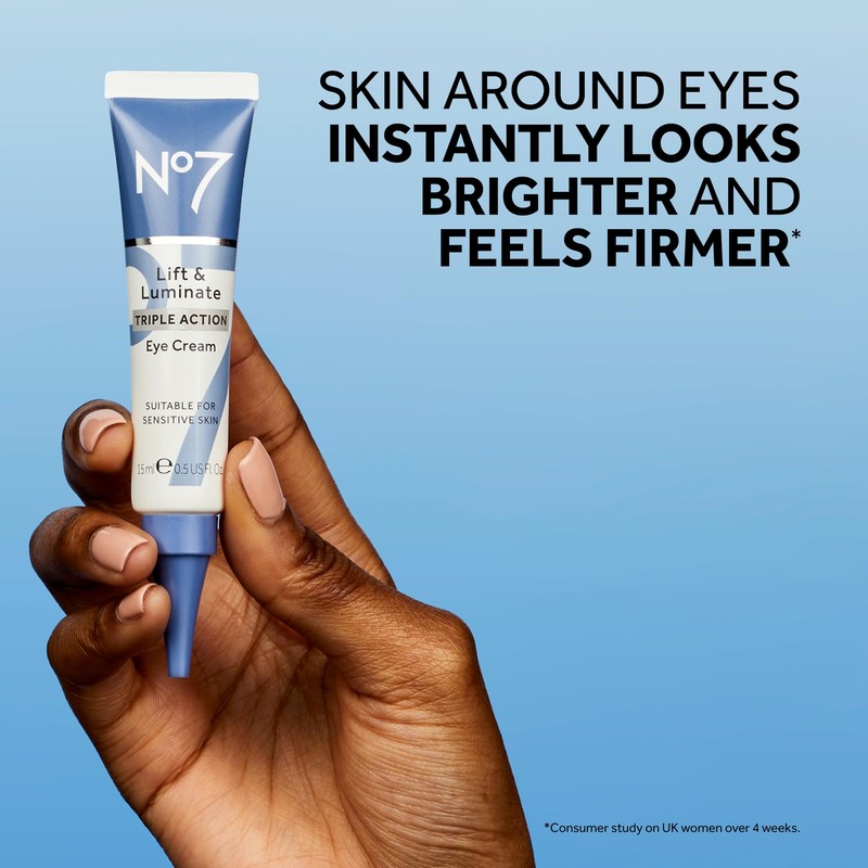 No7 Lift & Luminate TRIPLE ACTION Eye Cream 15ml Brand