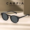 CARFIA Women's Retro Sunglasses Polarised Round High Quality with 100%