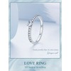 PAHALA 925 Sterling Silver Simple Pavé Setting Shiny Heart Zircon