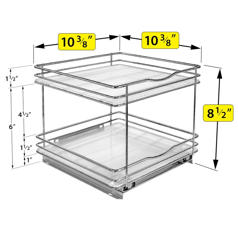 LYNK PROFESSIONAL® Pull Out Spice Rack Organizer for Inside Kitchen