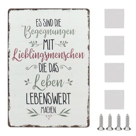 SRunDe Metal Signs Garden Tin Signs Vintage Sign Friendship 30 x 20 cm Living Room Bedroom Wall Sign Decorative Gifts Signs with Sayings