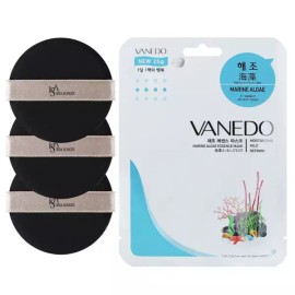 Izenox (91)이자녹스 퍼프3개 +바네도 에센스 마스크팩 1개 Ijalon Pink Puff 3 pieces + Banedo Essence Mask Pack 1 piece