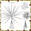 Silver Christmas Tree Topper 13.7 Inch - Silver Starburst Silver