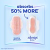 Always Infinity Feminine Pads for Women, Size 1 Regular Absorbency,