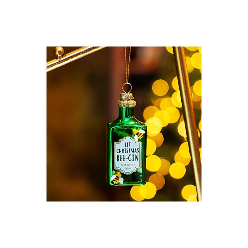 Sass & Belle Let Christmas Bee Gin Bauble