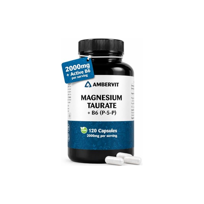 Magnesium Taurate with Vitamin B6 P-5-P – 120 Vegan Capsules