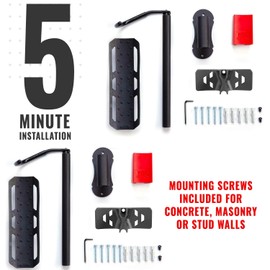 PRO BIKE TOOL Swivel Bike Rack - 2 Pack Indoor Wall Mount for Bicycles in Home and Garage - Vertical Hanging Rack for Space-Saving Storage - Secure Hook for MTB, Road, Hybrid and Kids Bikes