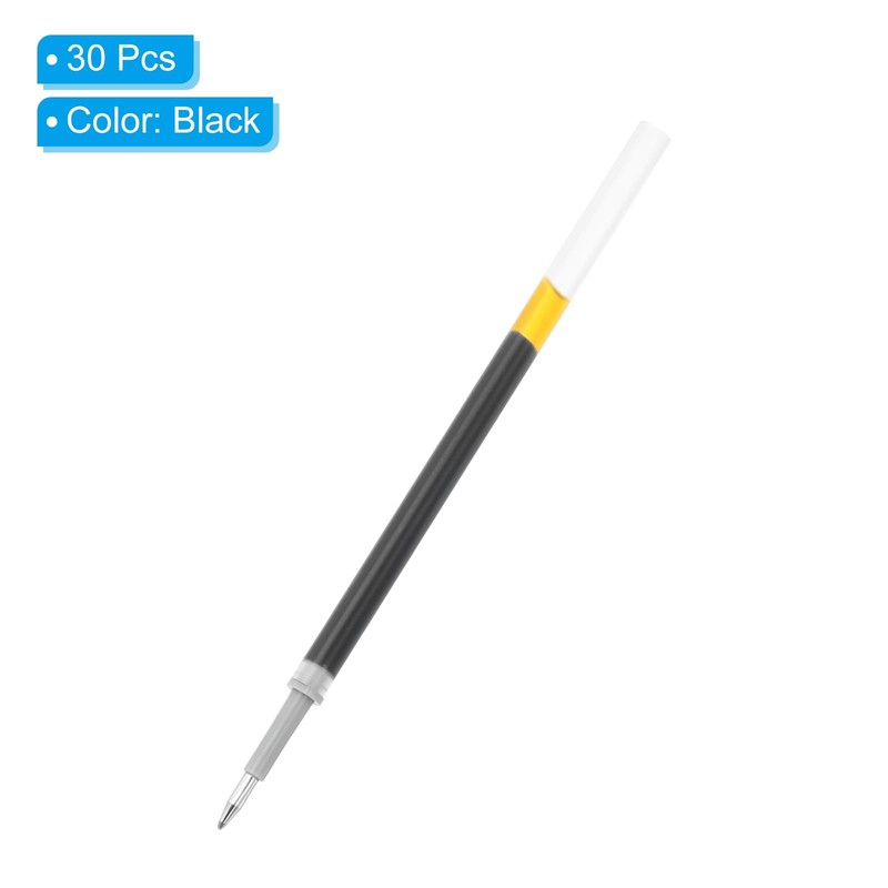 PATIKIL Retractable Gel Pen Refills, 30 Pack Black Rollerball Gel