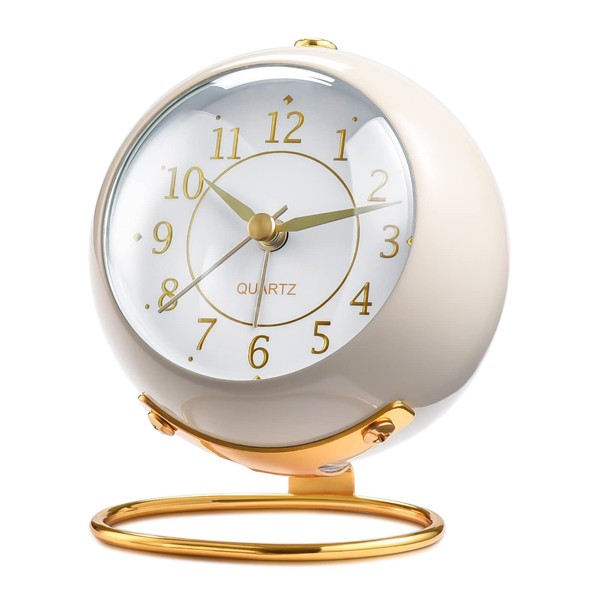 Tetino Tetino Analog Alarm Clocks,Retro Backlight Cute Simple Design Small