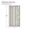 FolkArt, Floral, Reusable Block Stamp and Adhesive Stencil Set, 5