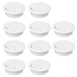 EASYEAH 10 Pcs Desk Grommet 2" / 50 mm, Desk Cord Hole Cover, Cable Grommet ABS Plastic, Desk Hole Grommet for Home & Office Pc, Detachable Adjustable Cable Cord Organizer-White