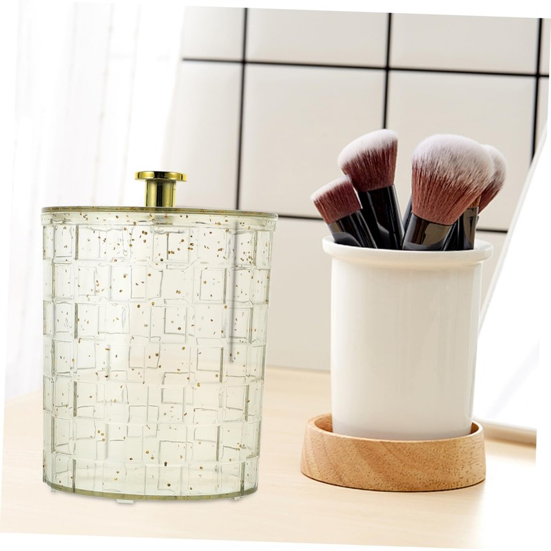 Ciieeo Cotton Swab Storage Case Container Makeup Cotton Organizer Box