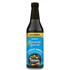 Coconut Secret Coconut Aminos - 16.9 fl oz - Low Sodium Soy Sauce Alternative, Low-Glycemic - Organic, Vegan, Non-GMO, Gluten-Free, Kosher - Keto, Paleo - 101 Total Servings