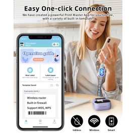 Phomemo M220 Thermal Label Printer, Label Writer, Smartphone Compatible, Mailing Label Printer, Commercial Use, Home Use, Bluetooth Connection, Food Display, Mail, Price Tag, Name, Wrapping, DIY Labels, Small Business, Refrigerator Storage, Organization 