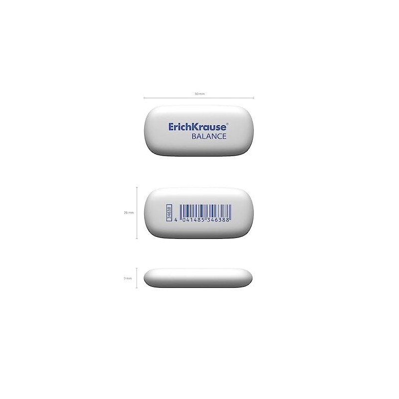 Eraser 5 x 2.3 x 0.9 cm White 1 Piece