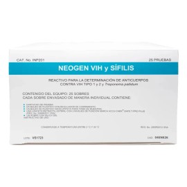 Neogen Vih 1 2 Y Sífilis Test Rápido 25 Unidades