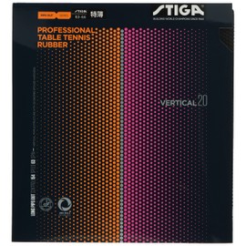 STIGA 1710200106 Table Tennis Rubber, Vertical 20, Black, Extra Thin
