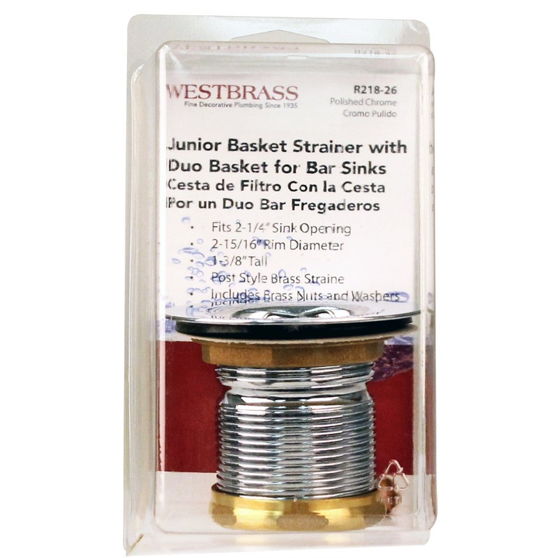Westbrass R218-26 Junior Bar and Laundry Sink Drain Assembly with