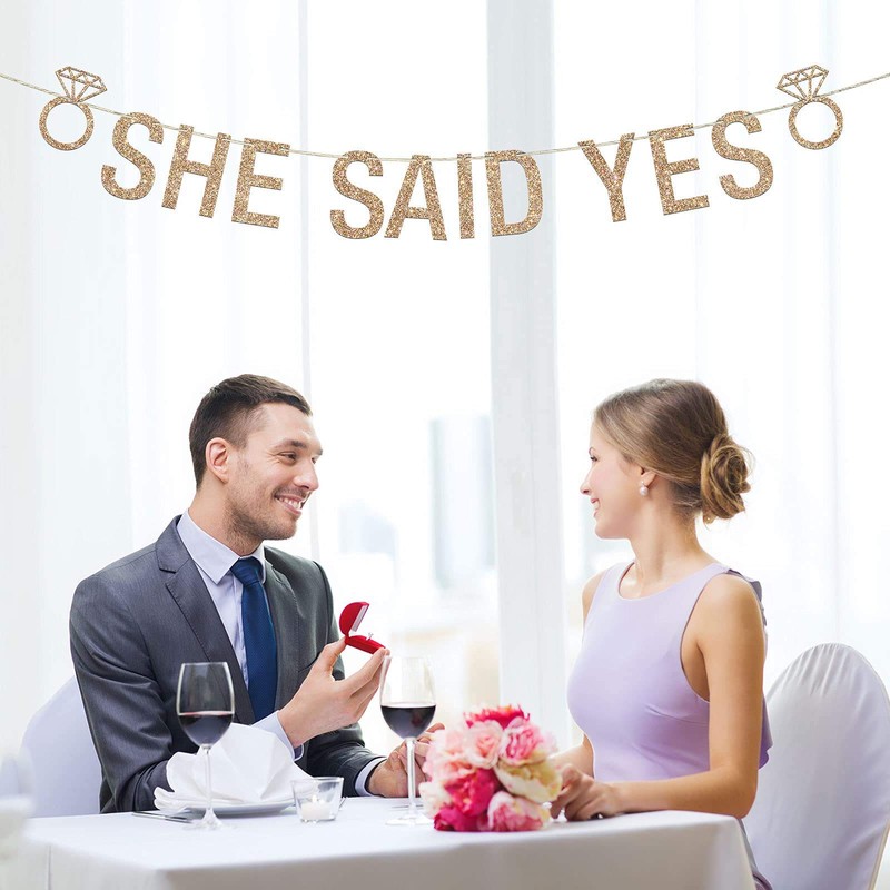 She Said Yes Banner, He Put a Ring on It,