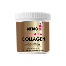 Meno II PRO Glow Marine Collagen Powder 10,000mg - High-Potency Supplements for Women Skin Hydration - Unflavoured Collagen Supplement with Hyaluronic Acid, Vitamin C & B Complex - 300g