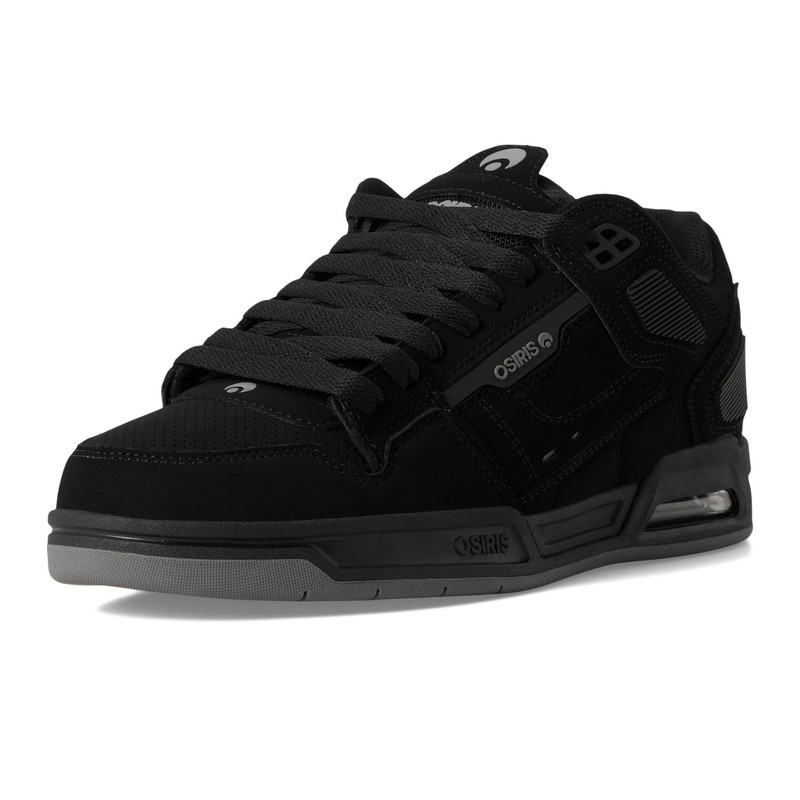 Osiris Men's Peril Skate Shoe, Black/Black/Grey, 9