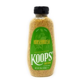 Koops' Horseradish Mustard – Bold and Zesty Horseradish Sauce, Gluten-Free, Kosher, Made in USA, From Quality Mustard Seeds – 12 Oz, Pack of 3