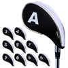 Andux Golf Iron Headcover with Zipper 10pcs/set White/Black
