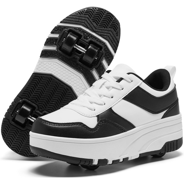 ANEFUN Roller Skate Shoes for Kids Girls Boys Detachable Wheeled