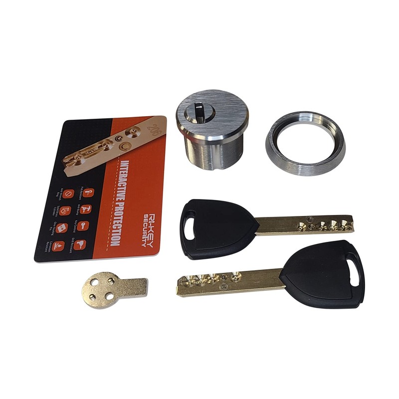 RiKey Security - Solid Brass Mortise Cylinder 1" High Security