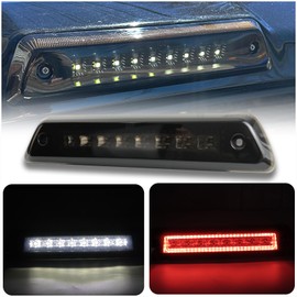 KEEGTBOX Smoke LED Third Brake Light Assemblies for Ford F150 Truck 2009-2014 High Mount Stop Lamp Cab Roof Cargo Light Bar | Taillight Replacement