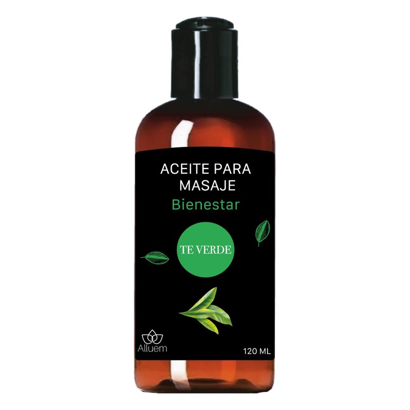 Alluem Aceite Para Masajes Té Verde Bienestar Grado Terapéutico