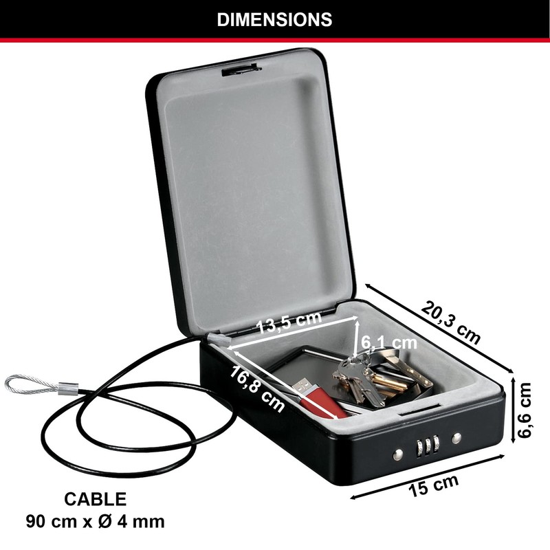 Master Lock ML-P005CEURBLKHRO Compact Safe, Small