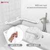 15 Inch Angled Shower Grab Bar, Munzong Anti Slip Chrome